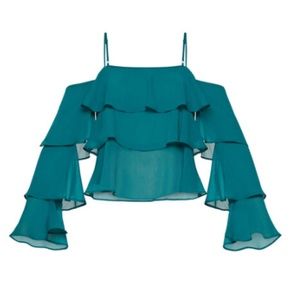 **NWT** Triple-Tiered Long Sleeve Top